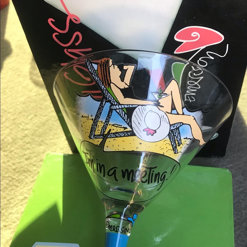 Beach Bum martini glass by Tumbleweed Pottery